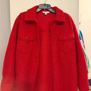 Red Button-Up Jacket